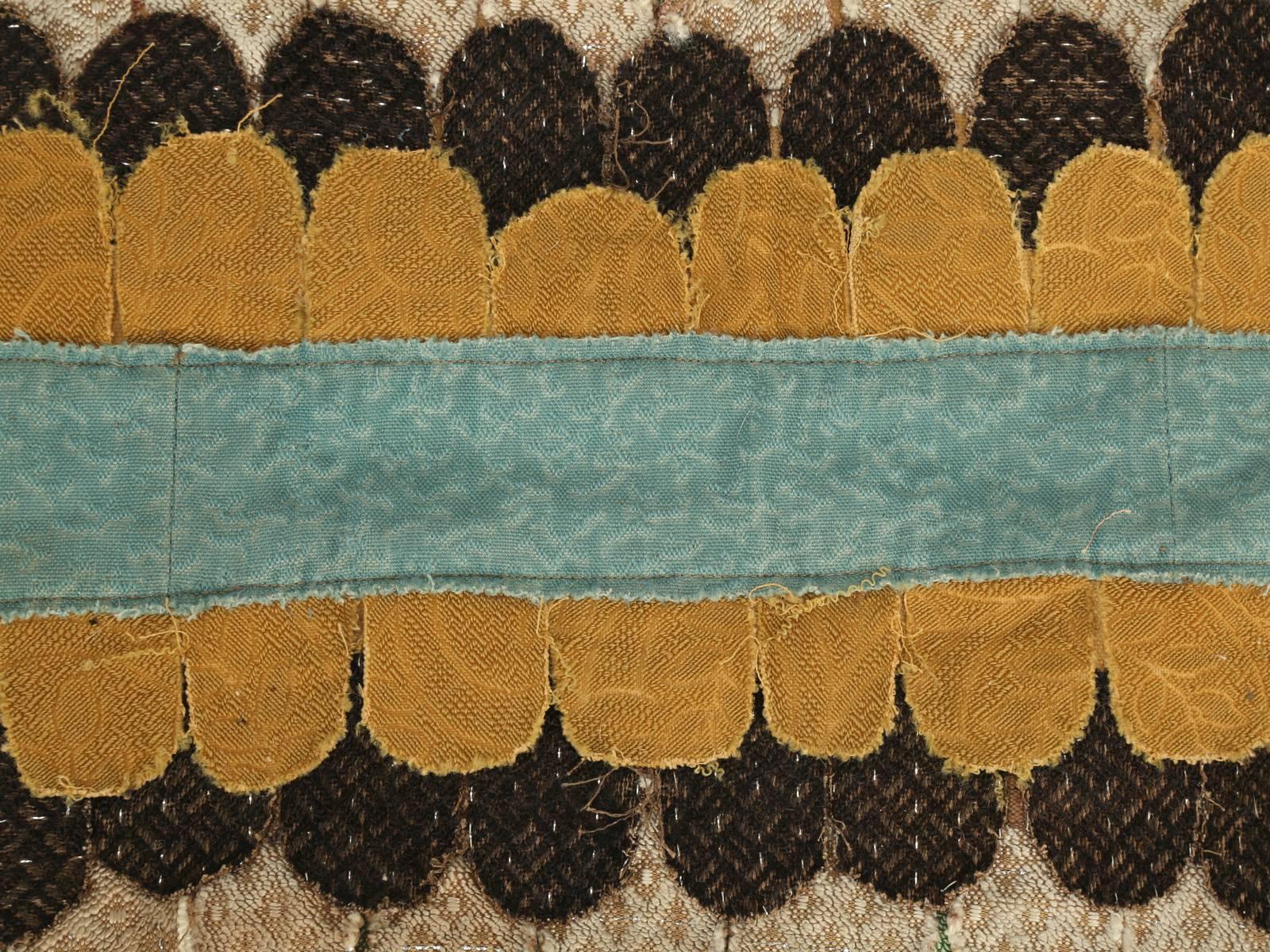 Mid-20th Century American Folk Art Rug from Fabric Scraps