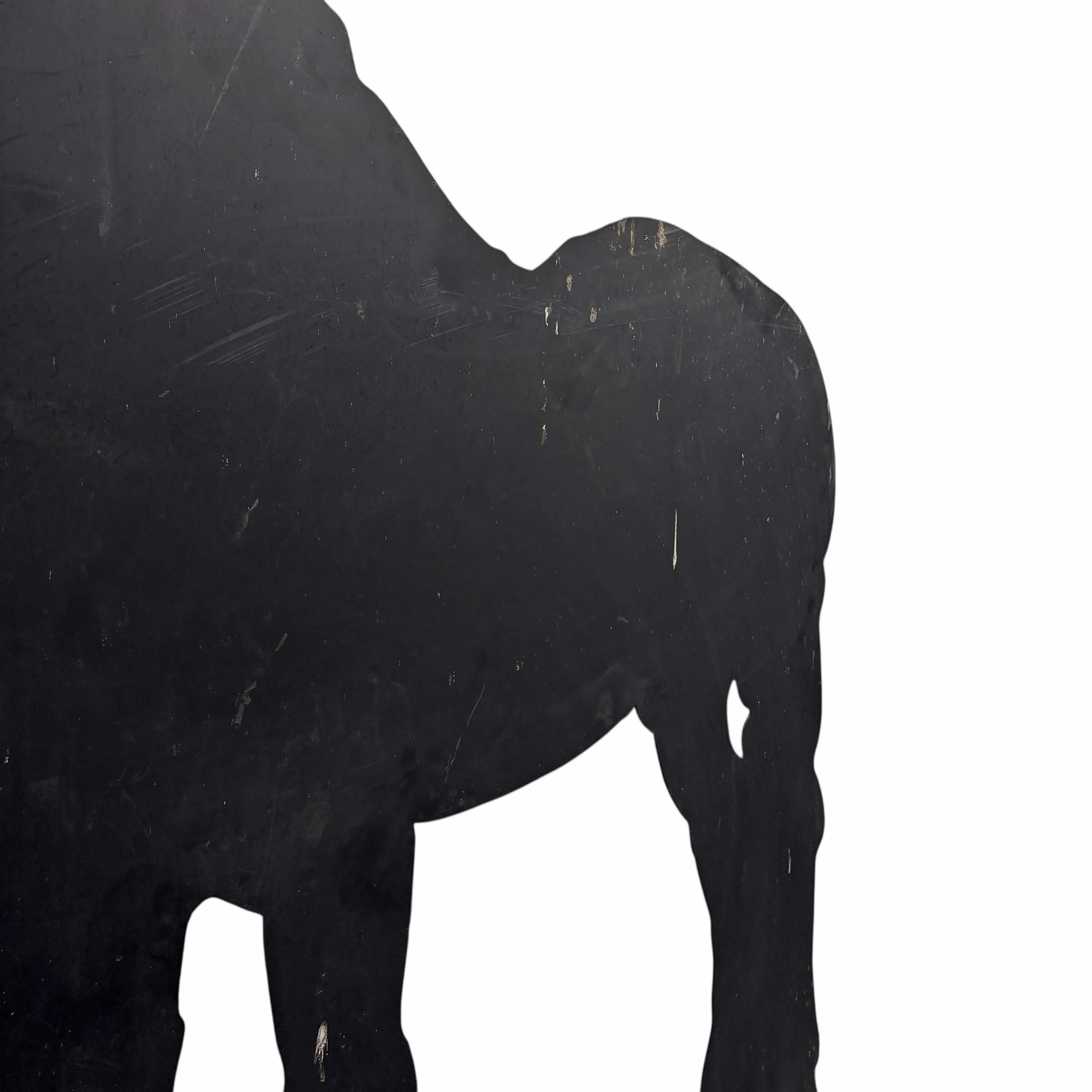 Art populaire américain Cheval de trait en acier découpé pour le jardin en vente 2