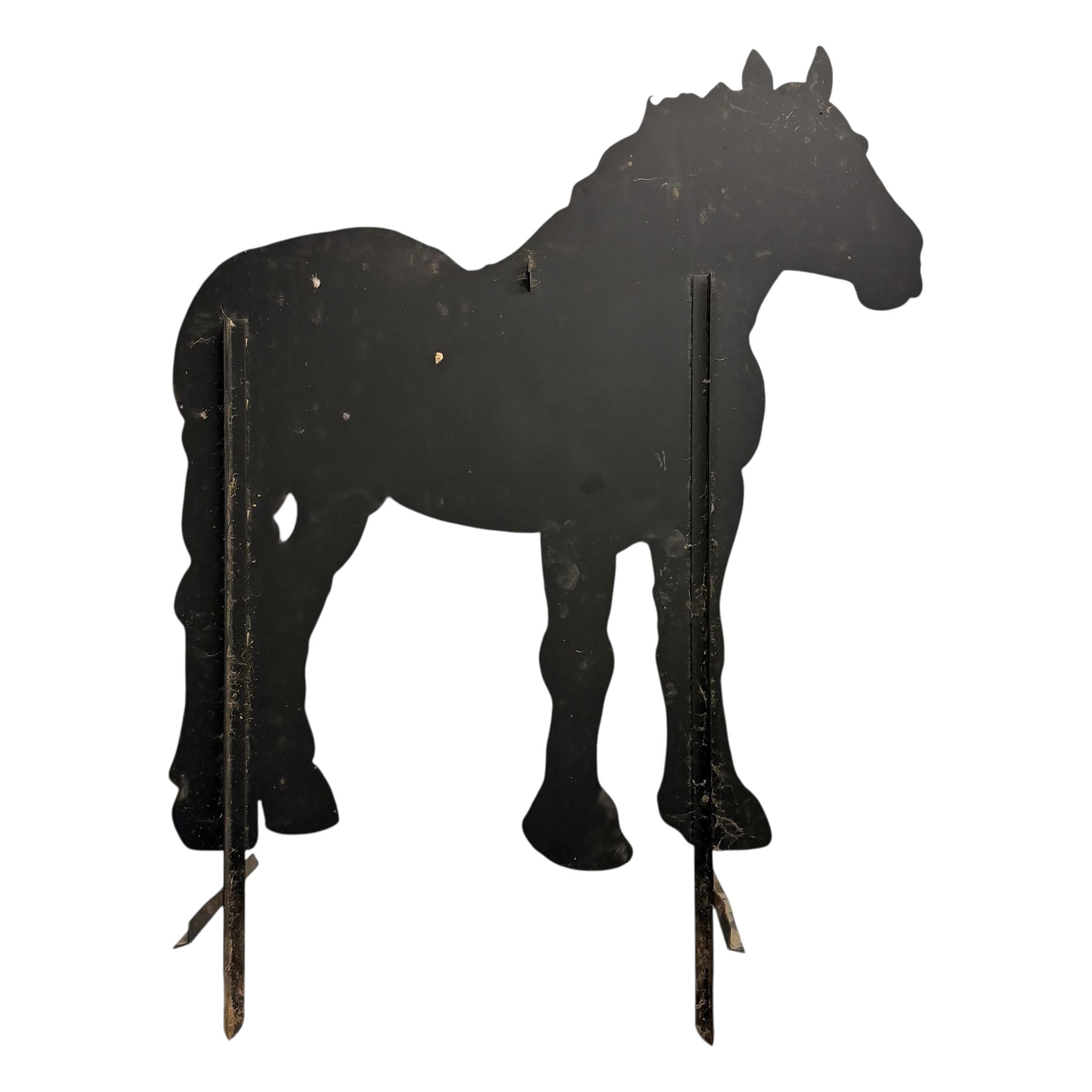 Art populaire américain Cheval de trait en acier découpé pour le jardin en vente 6