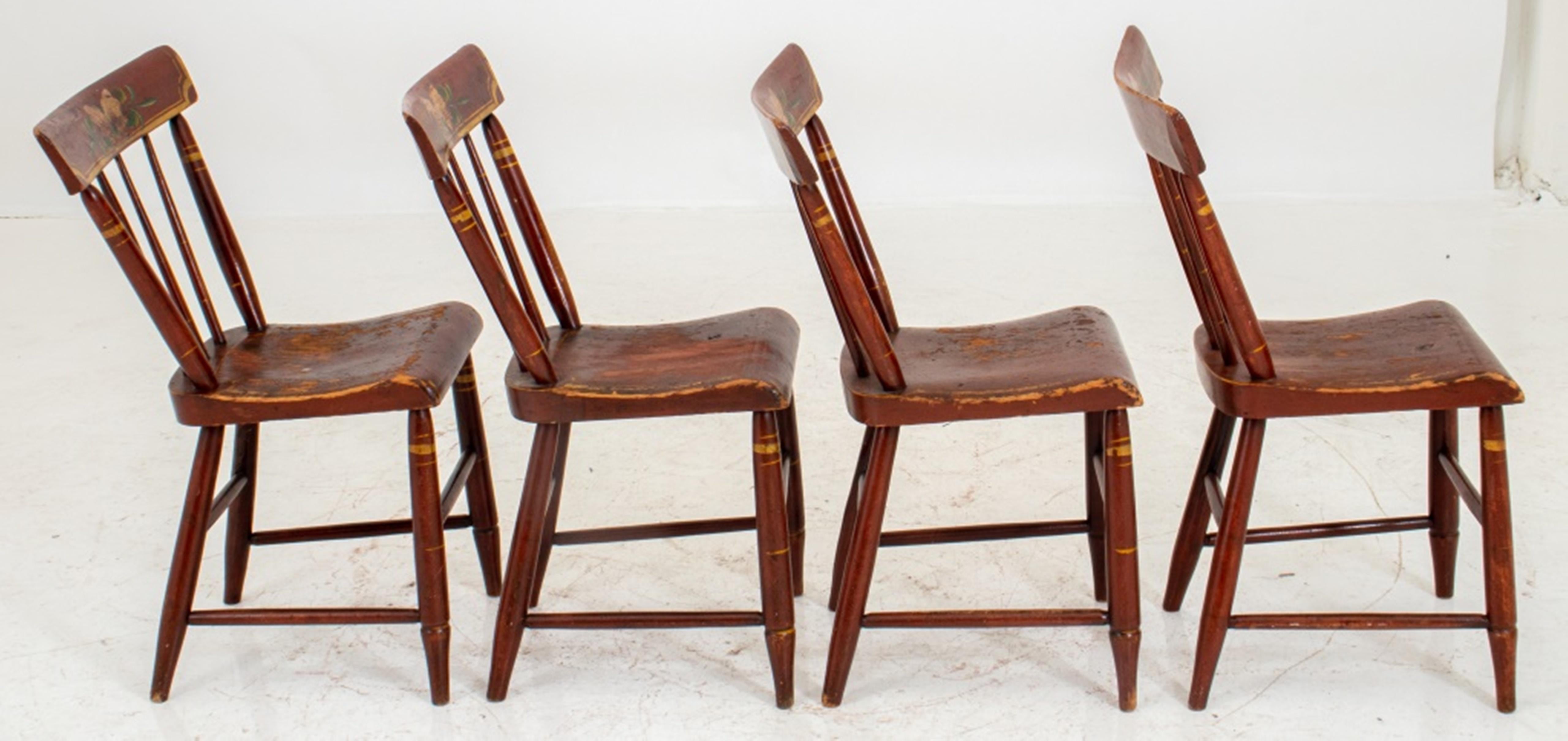 Unknown American Folk Art Style Chairs, 4