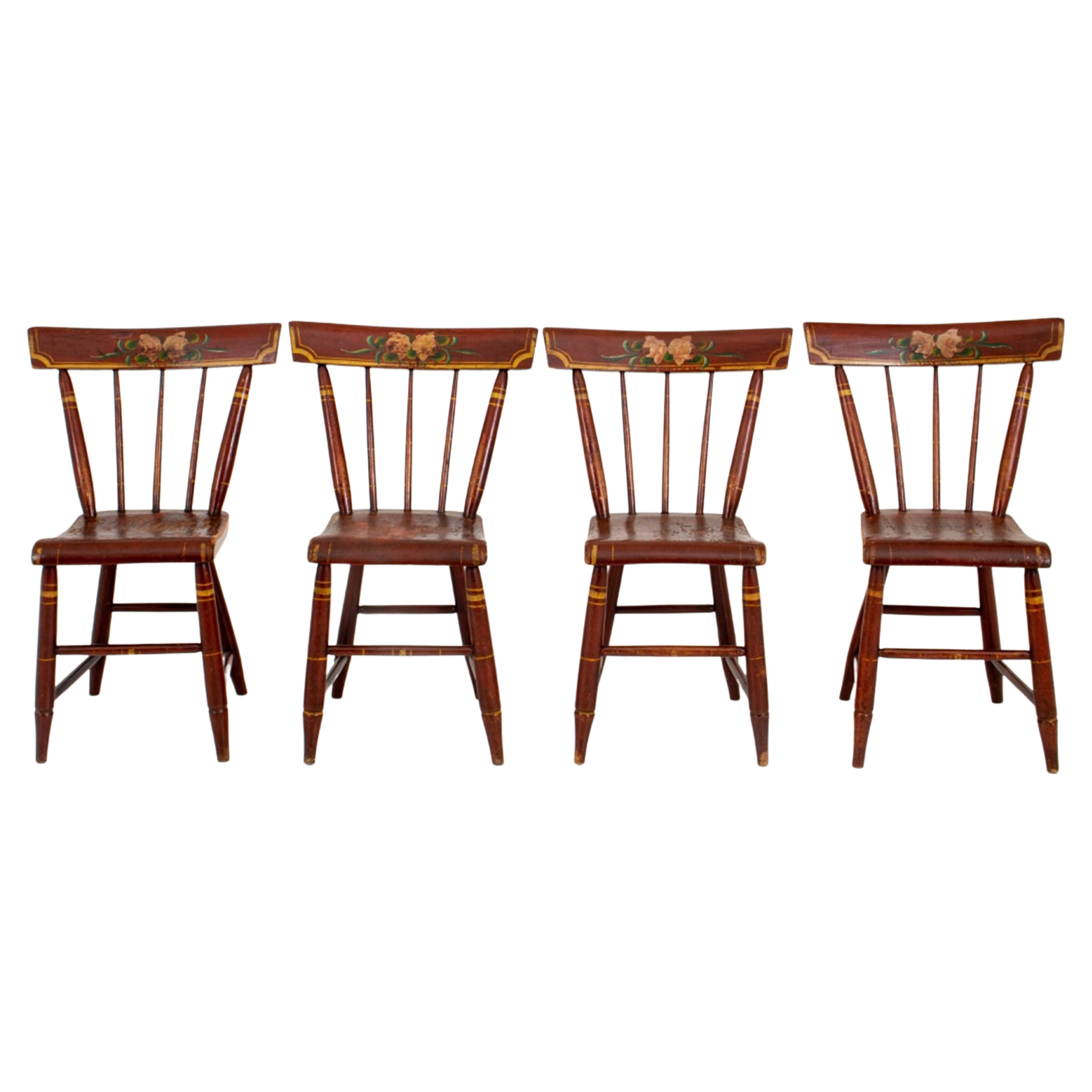 American Folk Art Style Chairs, 4