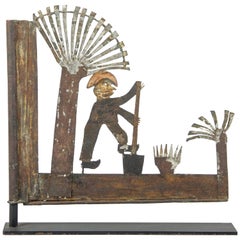 Antique American Folk Art Tole Painted Weathervane Published "Folk Art in America"