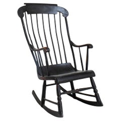 American Folk Milk-Painted Rocking Chair