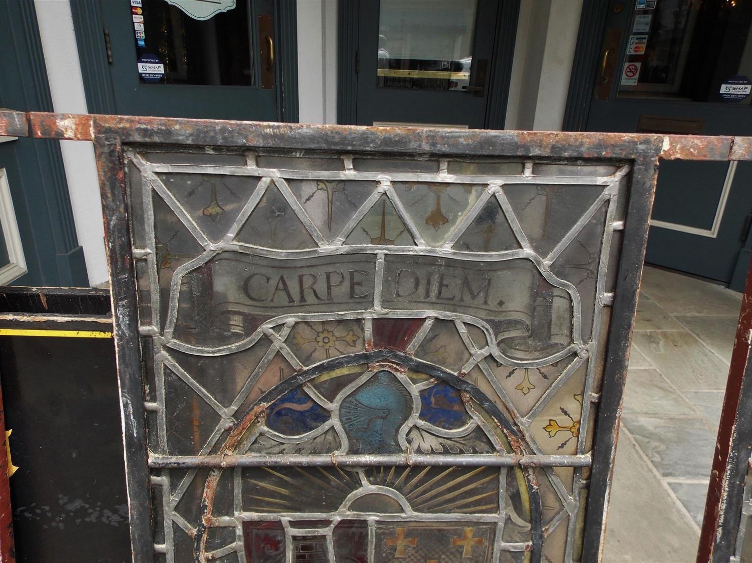 American Four Leaded Stained Glass Widows. Maurice Heaton, NY Early 20th Century 4