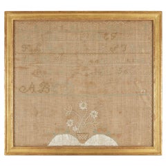 Amerikanische gerahmte Nadelspitzemustermustermuster von Seraphina Learned, 1800er Jahre