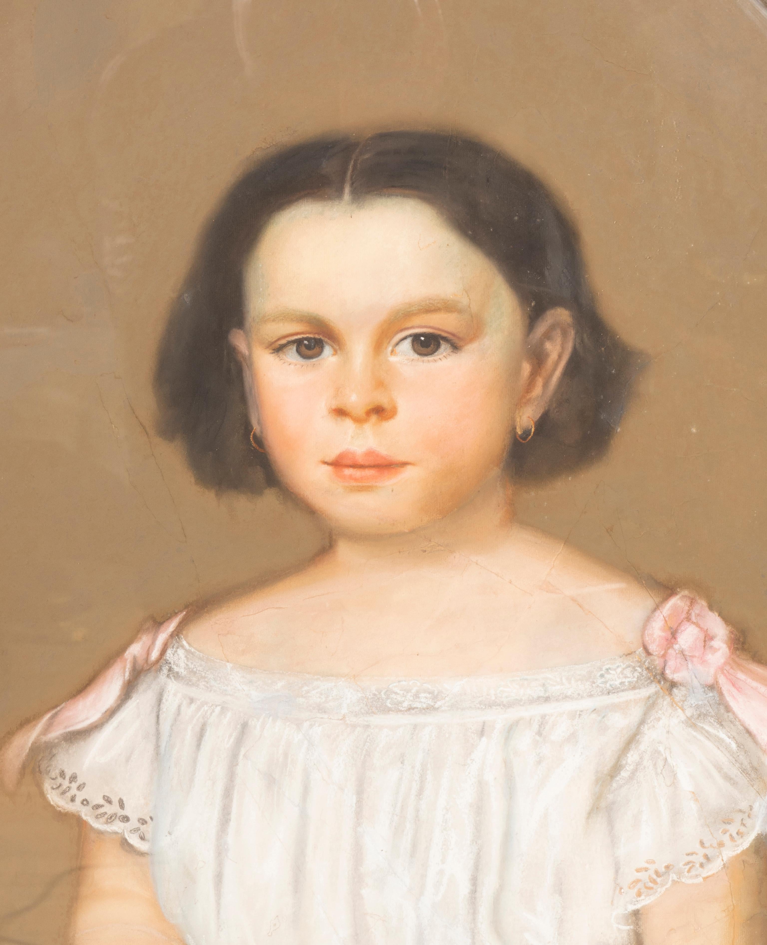 Retratos al pastel americanos enmarcados de Asa Porter Morse y dos hijas en venta 2