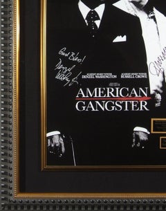American Gangster Autographed Movie Poster Framed Memorabilia Display