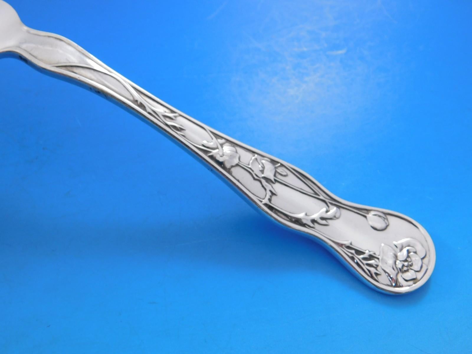 American Garden by Tiffany and Co Sterling Silver Flatware Set Service 20 pieces In Excellent Condition For Sale In Big Bend, WI