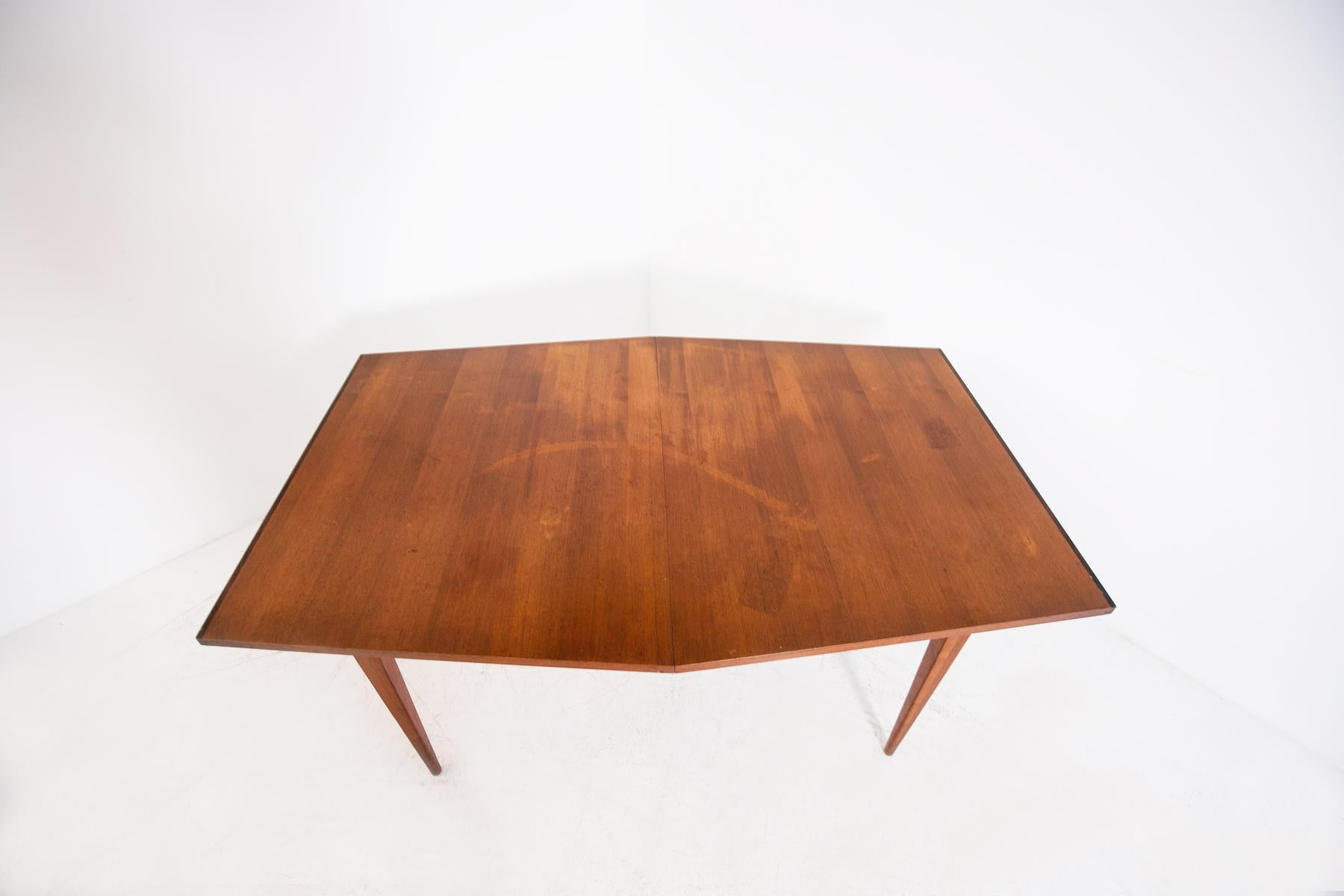 American Geometric Wooden Dining Table For Sale 3