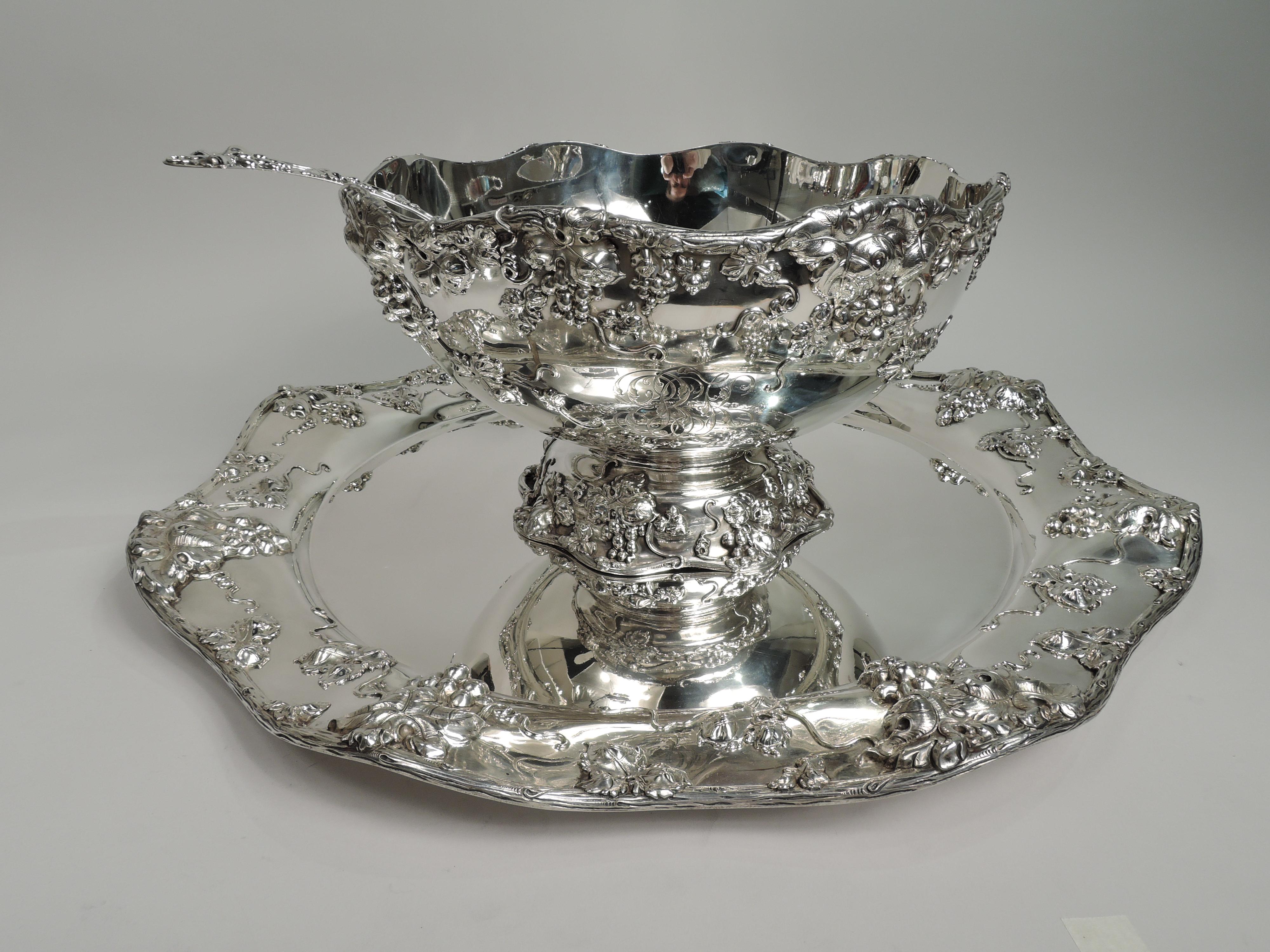 Victorian American Gilded Age Punch Bowl Centerpiece by Frank W Smith