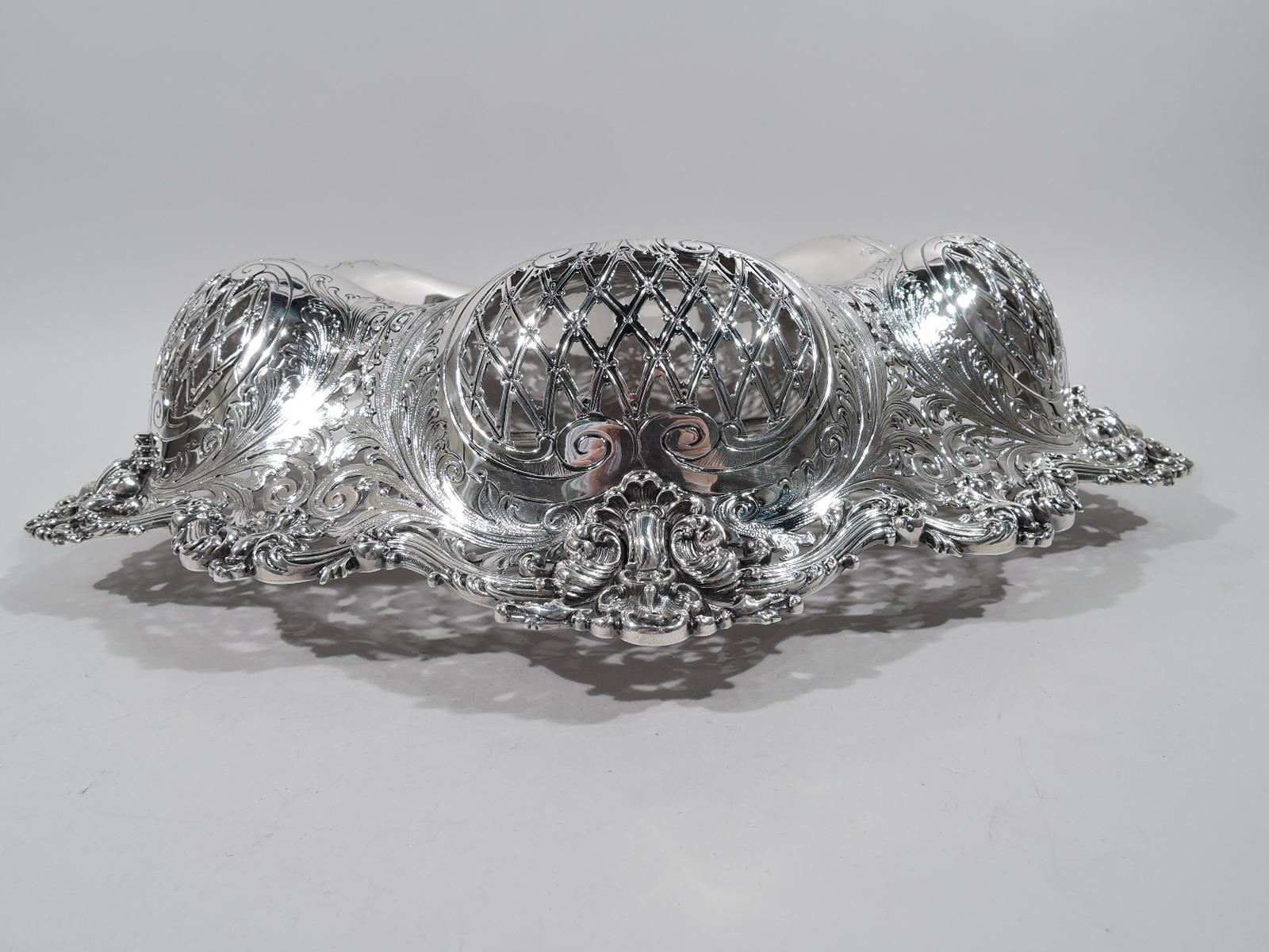 Victorian American Gilded Age Sterling Silver Centerpiece Bowl by Redlich