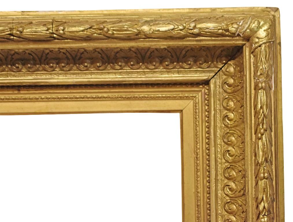 Gilded Gesso Picture Frame, American, 1875. 

Rabbet Dimensions: 24
