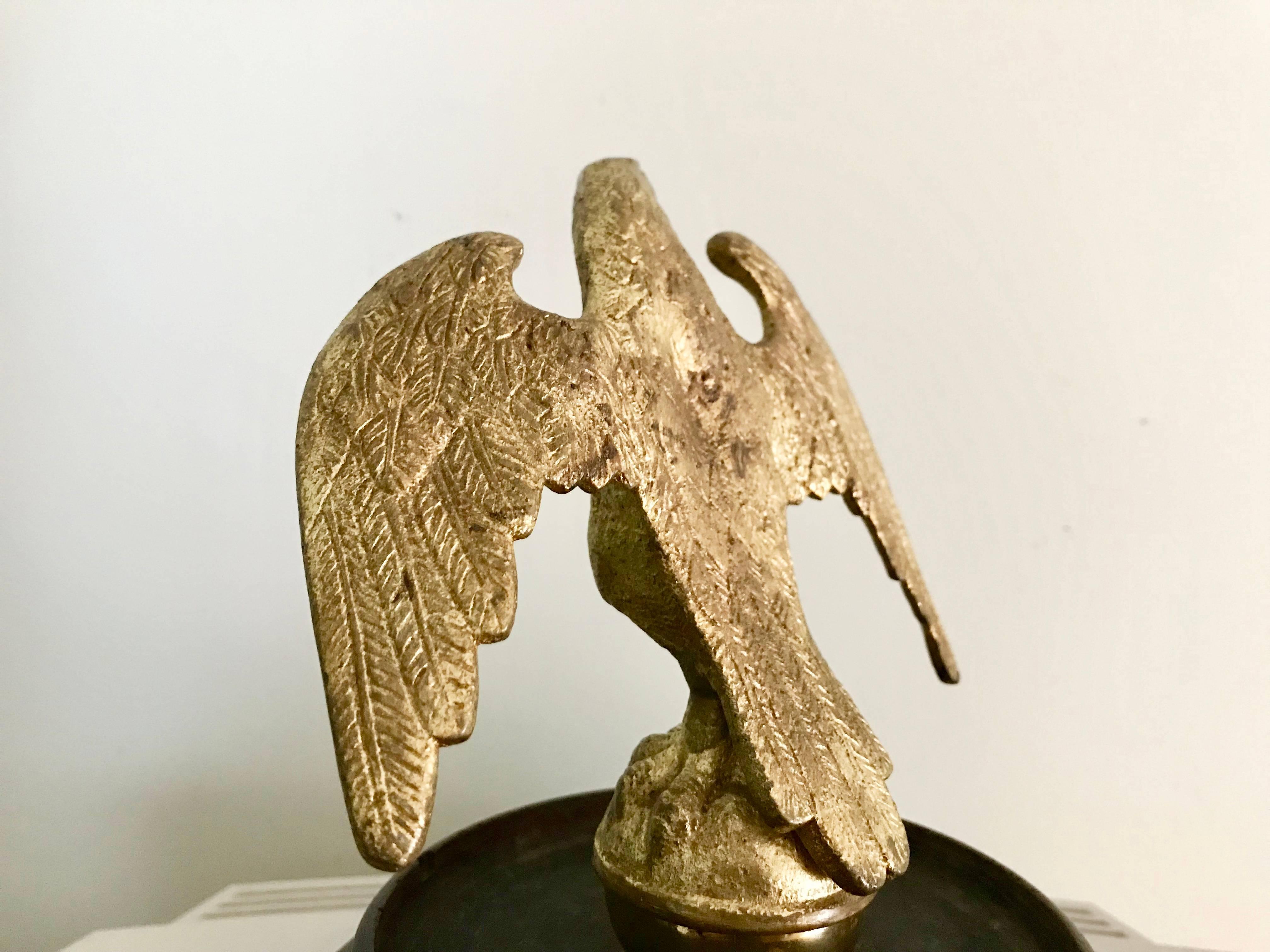 American Classical American Gilt Bronze Model of an Eagle on an Orb with Spread Wings