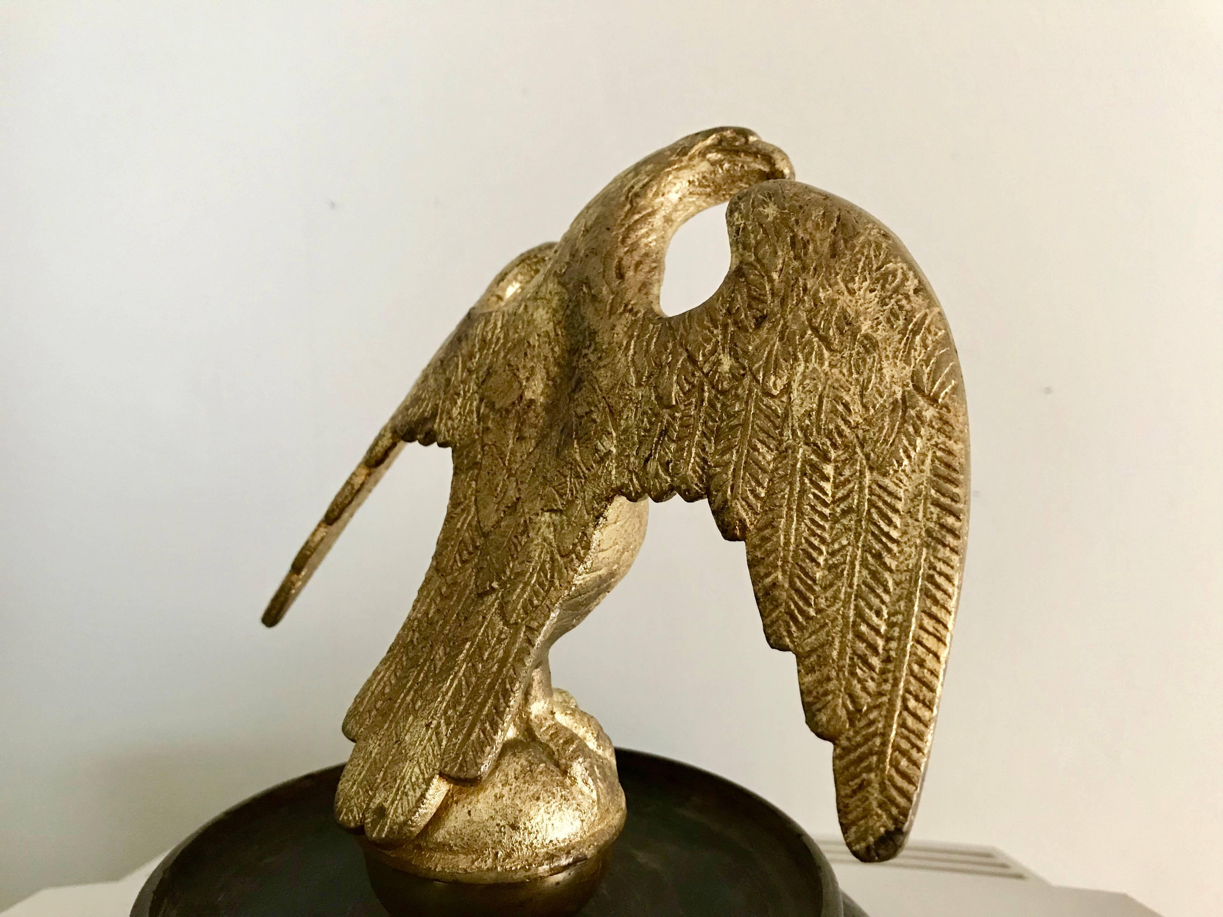 American Gilt Bronze Model of an Eagle on an Orb with Spread Wings 1