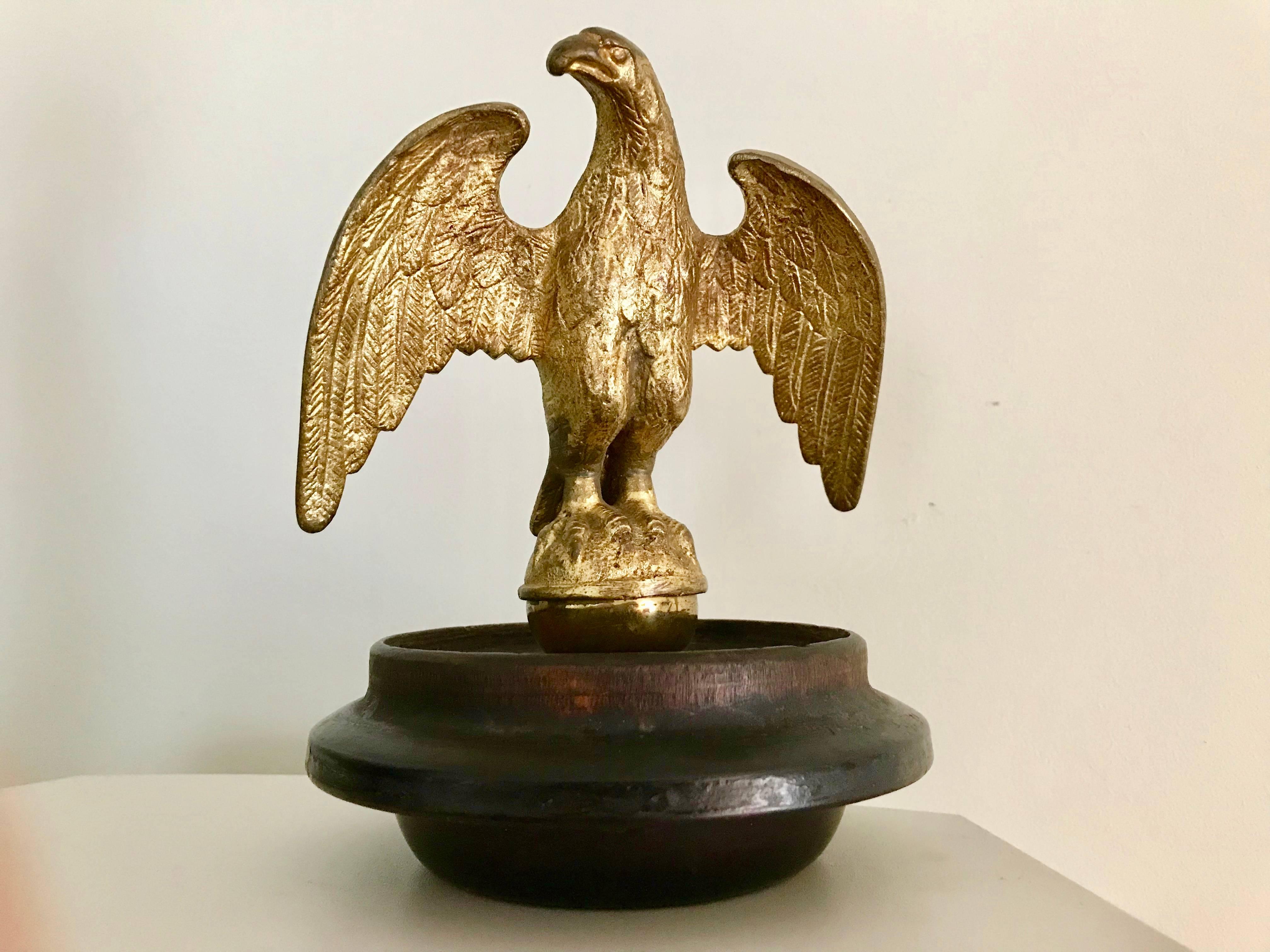American Gilt Bronze Model of an Eagle on an Orb with Spread Wings 3