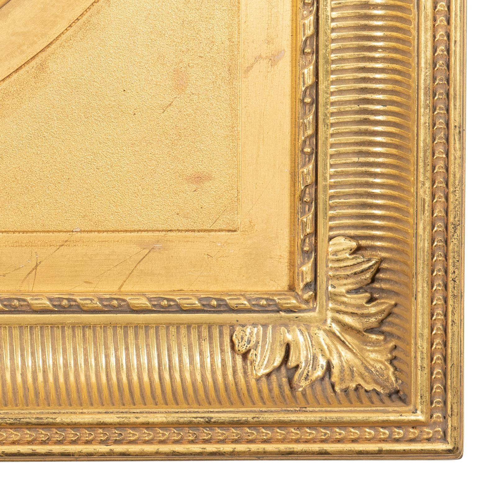 American Gilt over Mantle Mirror with Cove Molding In Good Condition For Sale In Kenilworth, IL