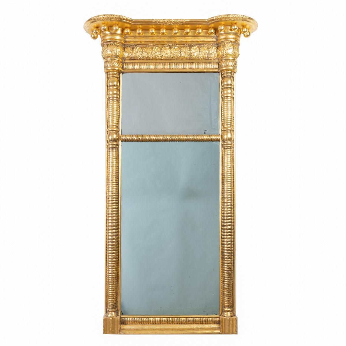 Espejo de muelle tabernáculo dorado americano by Waterhouse en Bueno estado para la venta en Kenilworth, IL