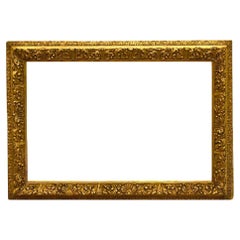 Antique American 18x28 inch Gold Leaf Barbizon Picture Frame circa 1890