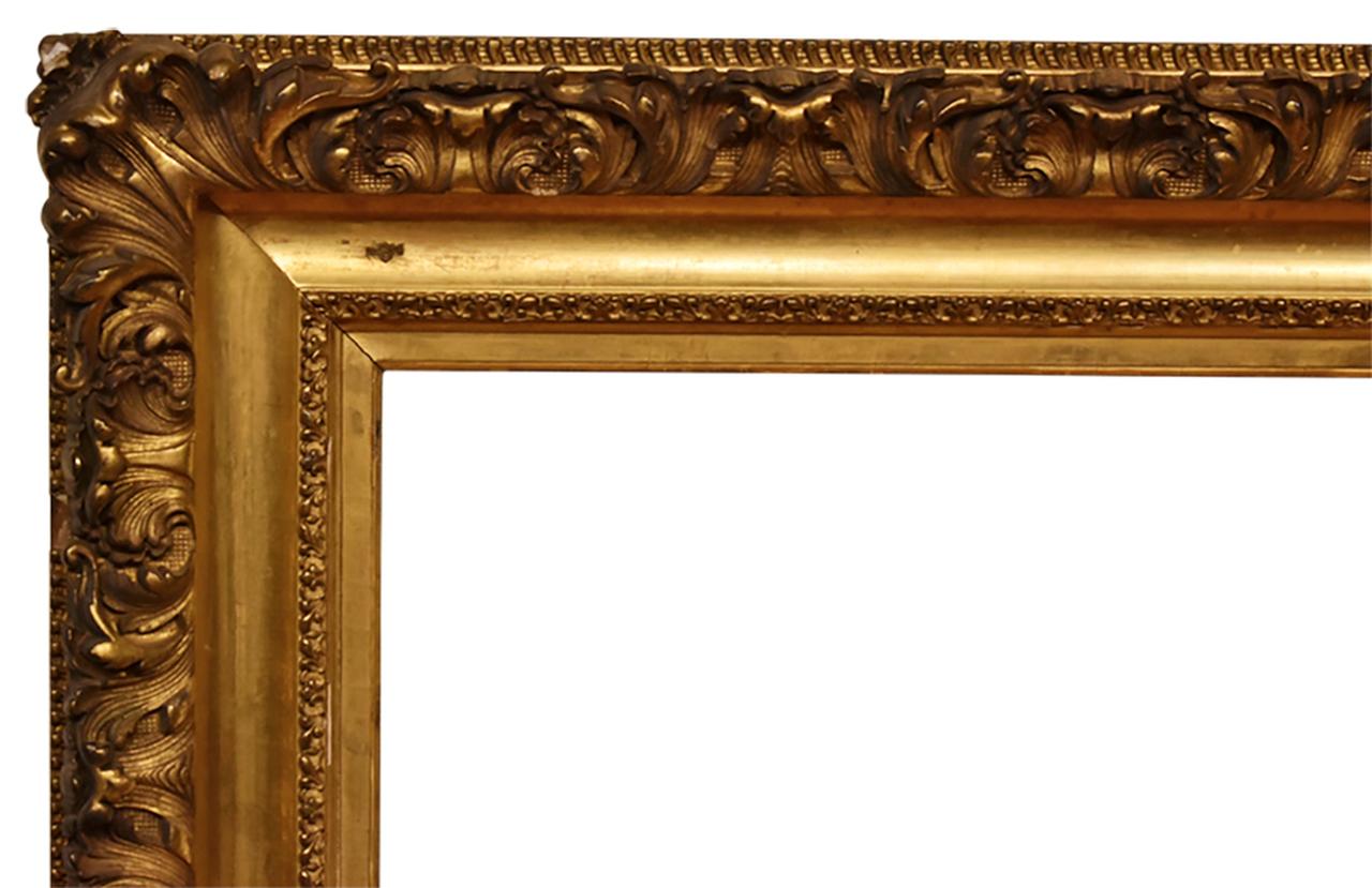 American gold leaf barbizon picture frame, circa 1880.

Rabbet dimensions: 34.5