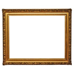 American 34x45 inch Gold Leaf Barbizon Picture Frame Circa 1880