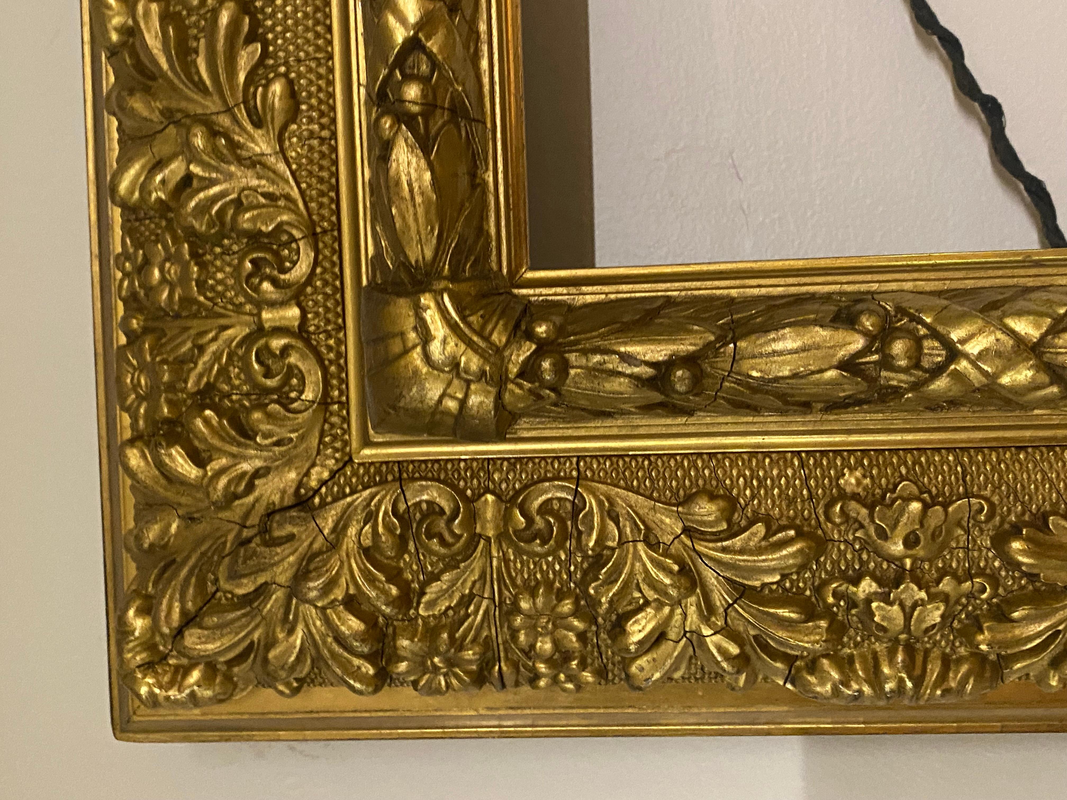 Beaux Arts American Gold Leaf Reverse Cove, Circa 1880 For Sale