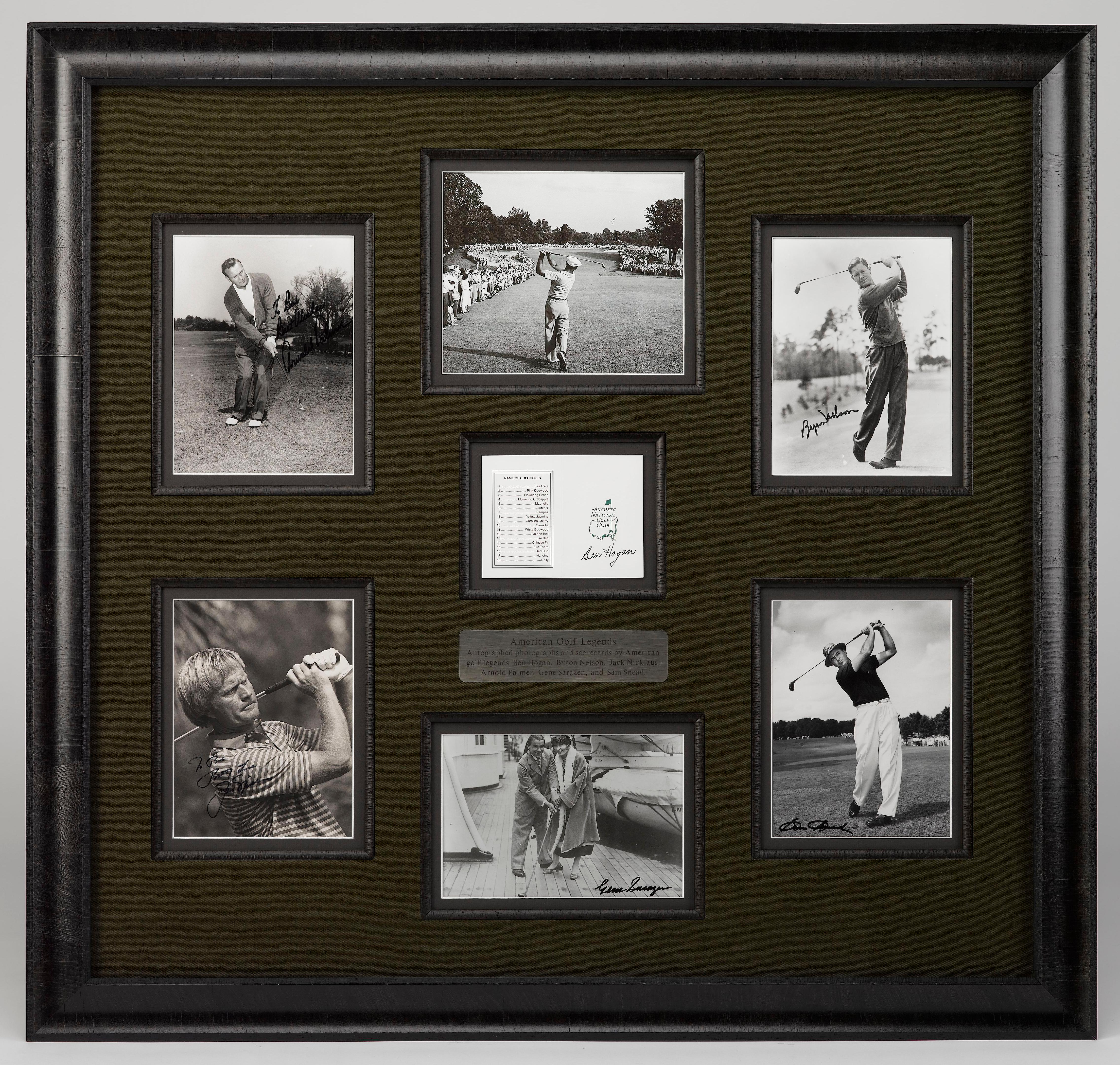 American Golf Legends Signature Collage For Sale 2