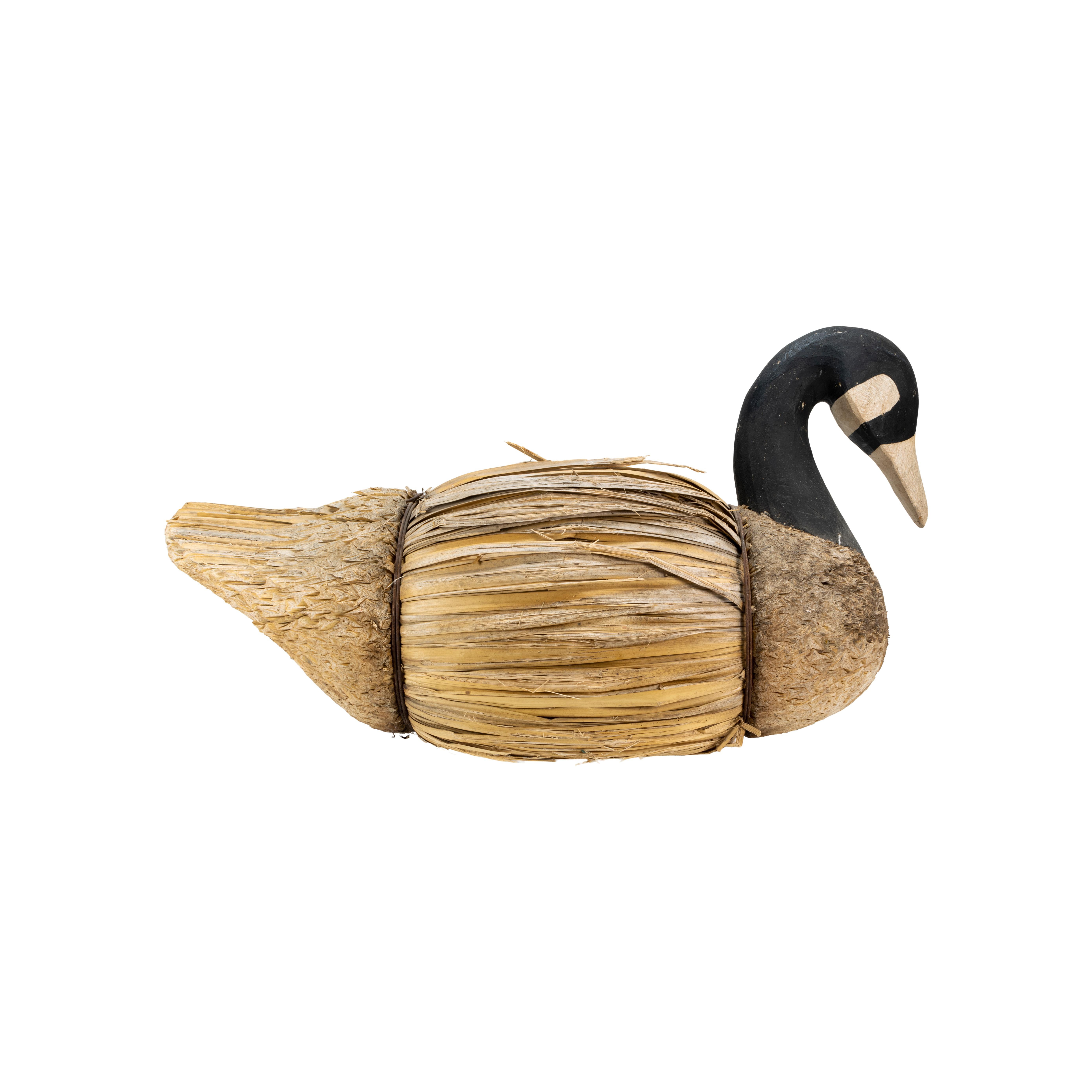 Hand-Carved American Goose Reed Decoy For Sale