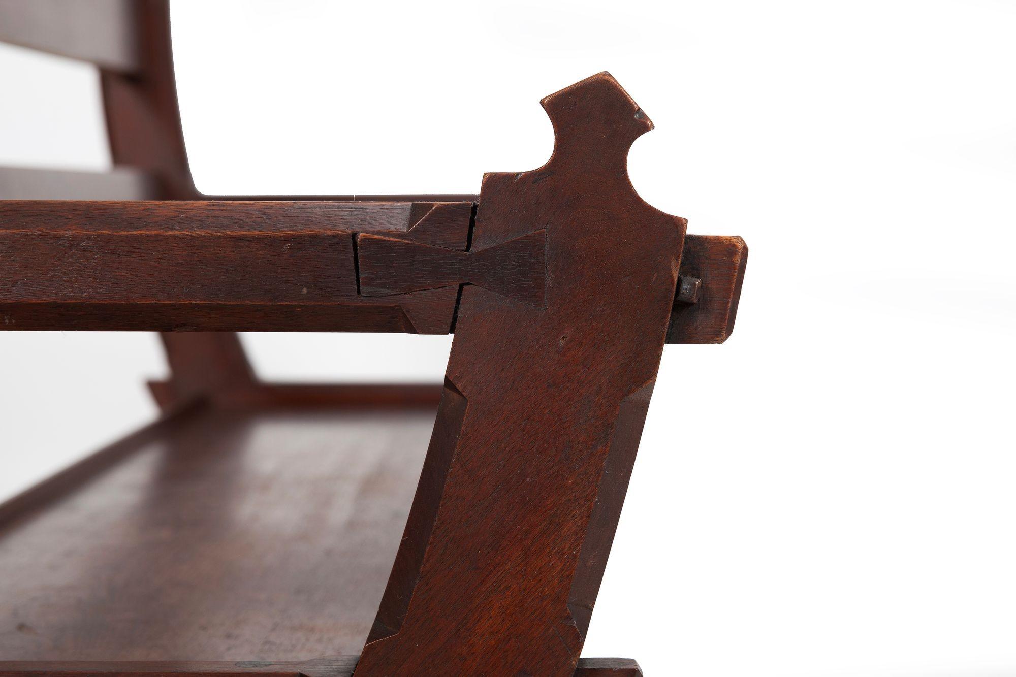 American Gothic Revival Walnut Hall Bench Settle ca. 1890 For Sale 13