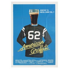 American Graffiti R1970s Italian Due Fogli Film Poster