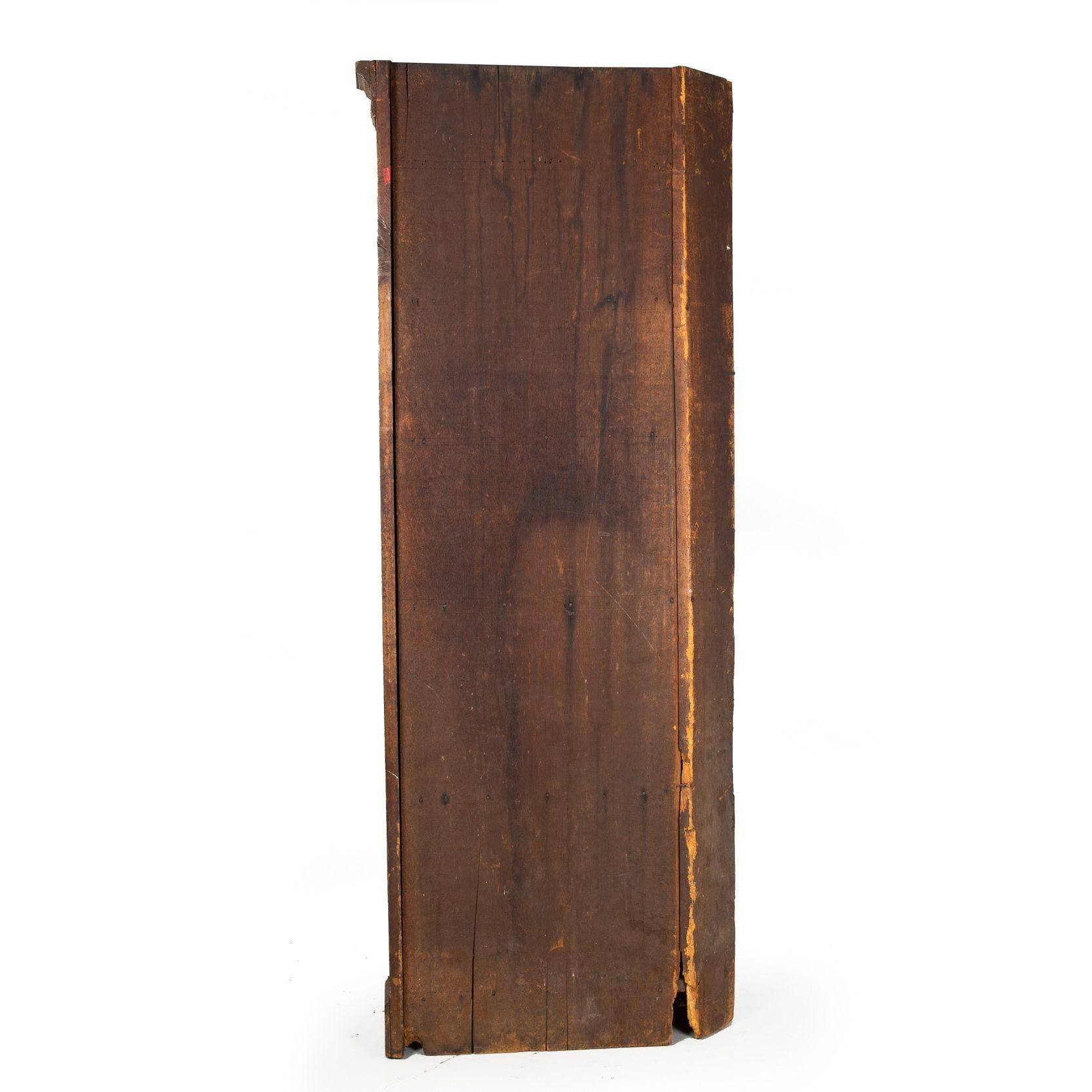Federal American Grain-Painted Corner Cabinet Cupboard, New England, circa 1805 For Sale