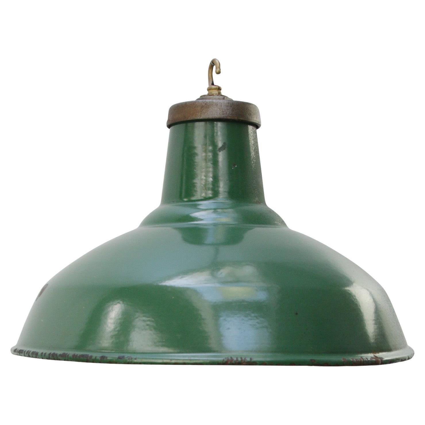 American Green Enamel Vintage Industrial Pendant Light