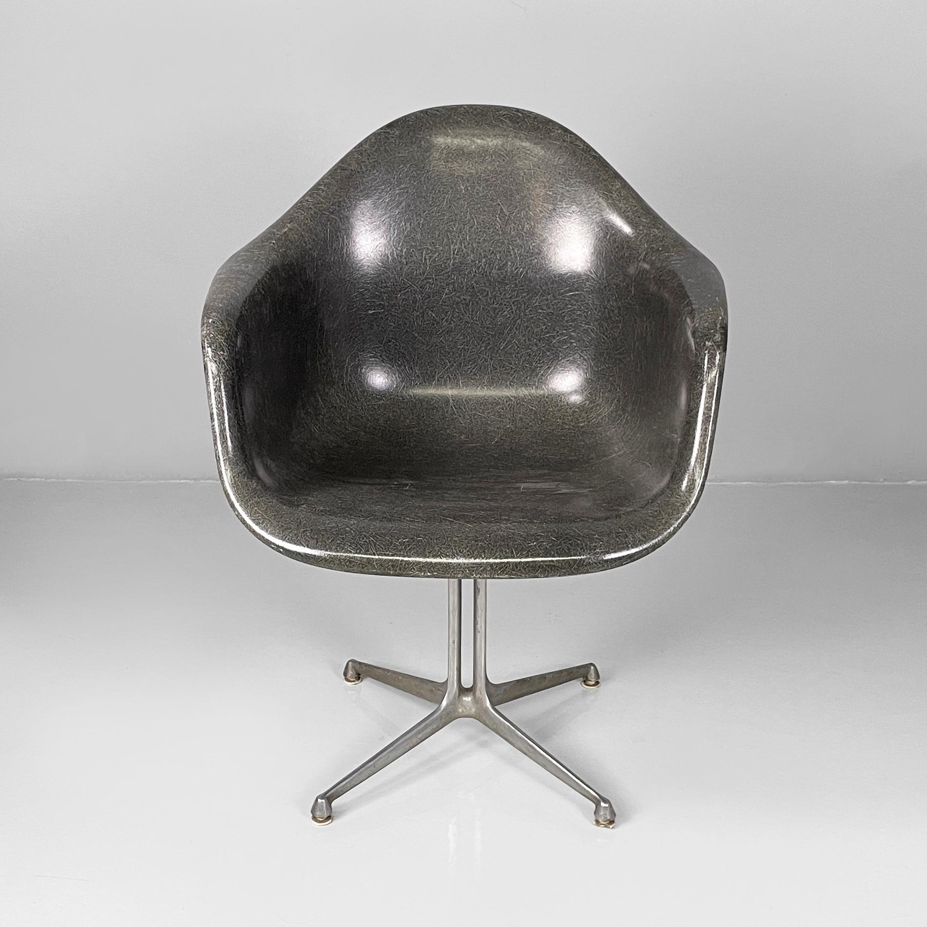 Moderne Fauteuils gris américains La Fonda par Charles Eames pour Herman Miller, années 1960 en vente