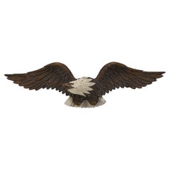 Used American Hand-Carved Folk Eagle, Early to Mid 20th Century