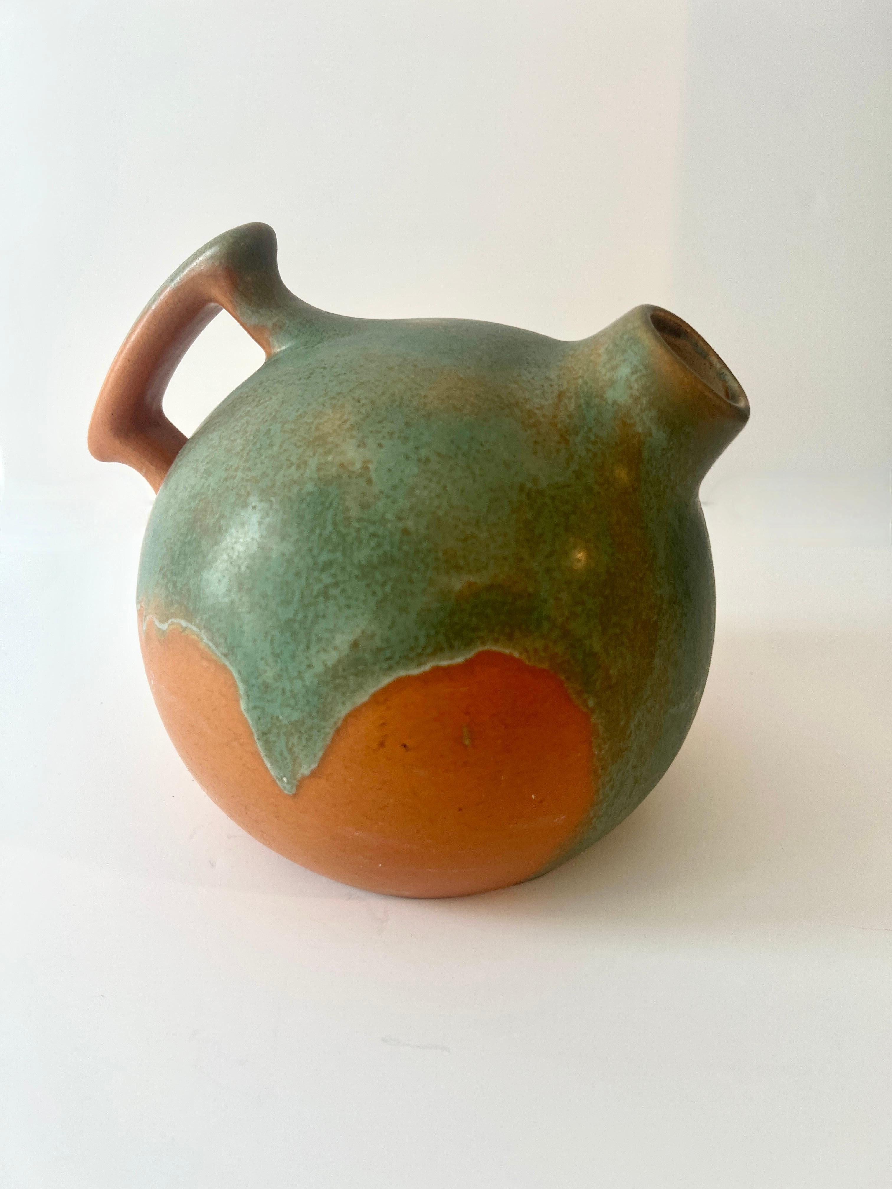Jarra redonda de cerámica artesanal americana en Bueno estado para la venta en Los Angeles, CA
