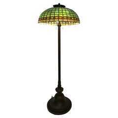 American Handel 1920's Lead Glass and Bronze Floor Lamp