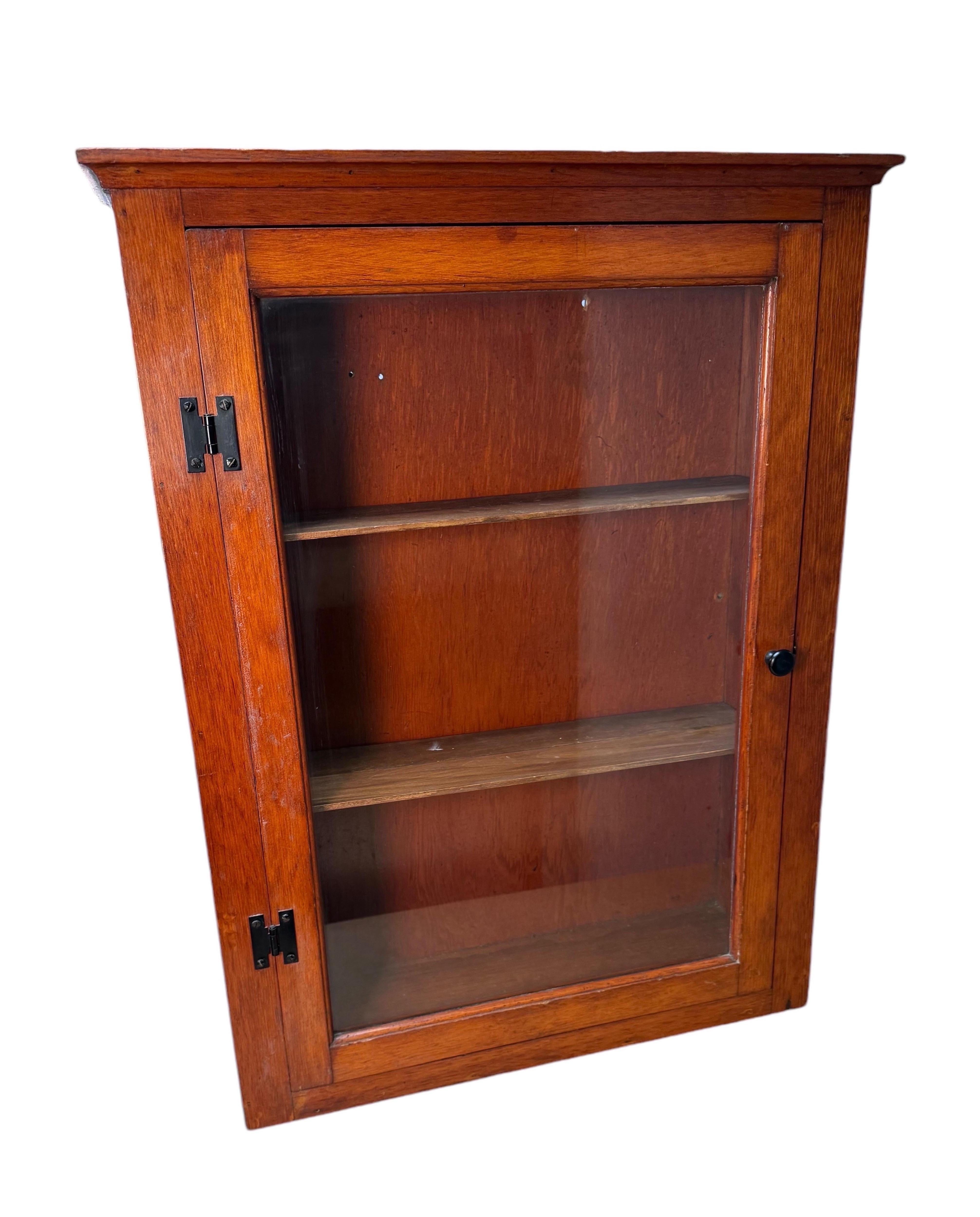 American Maple Hanging Wall Cabinet 
19th Century 