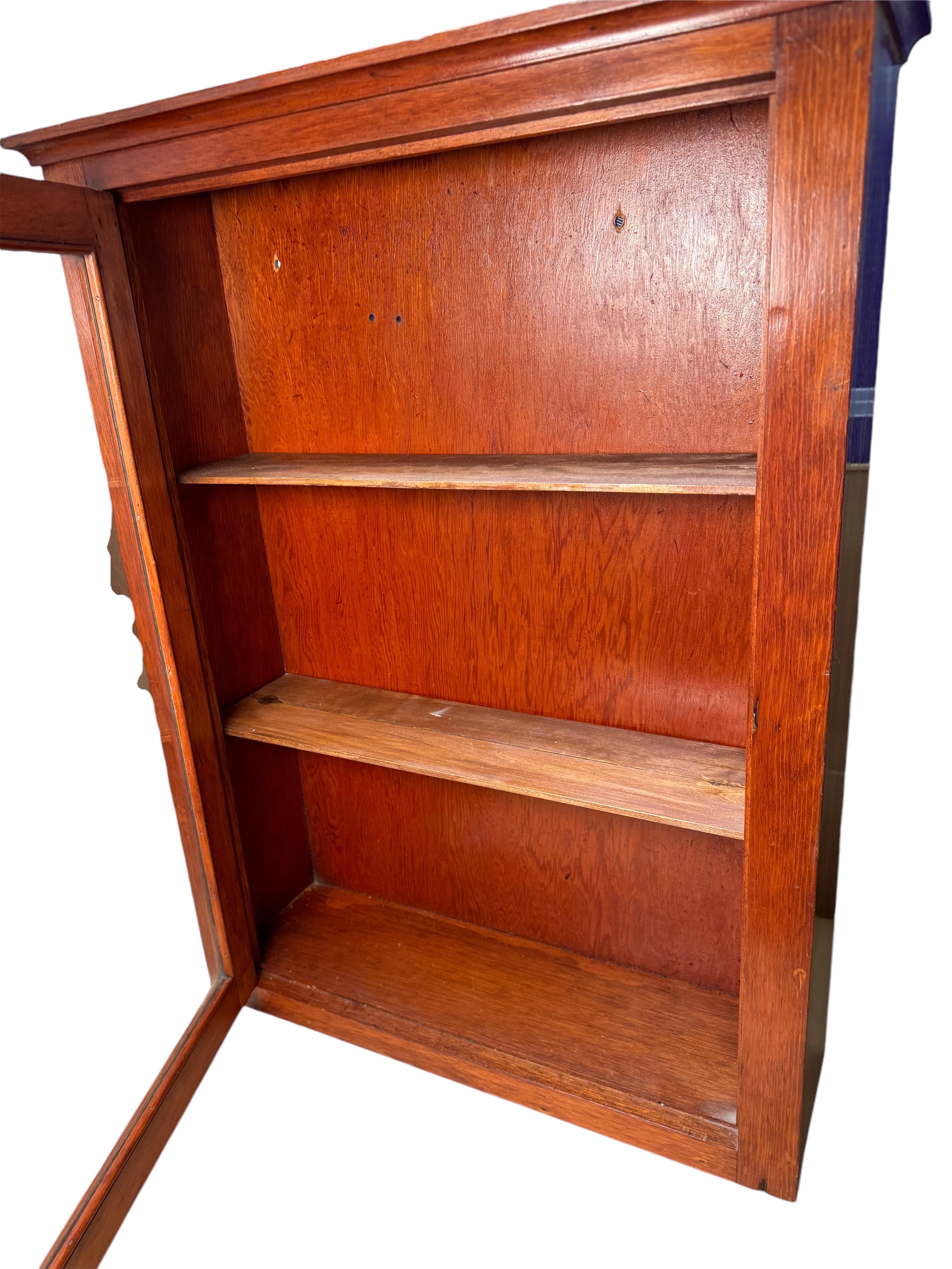 Polished American Hanging Wall cabinet For Sale