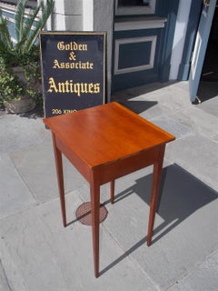 American Hepplewhite Cherry Stand with Original Squared Tapered Legs, Circa 1810