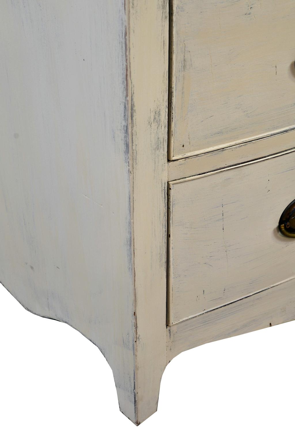 American Hepplewhite Chest of Drawers with Gustavian Grey-White Paint 7