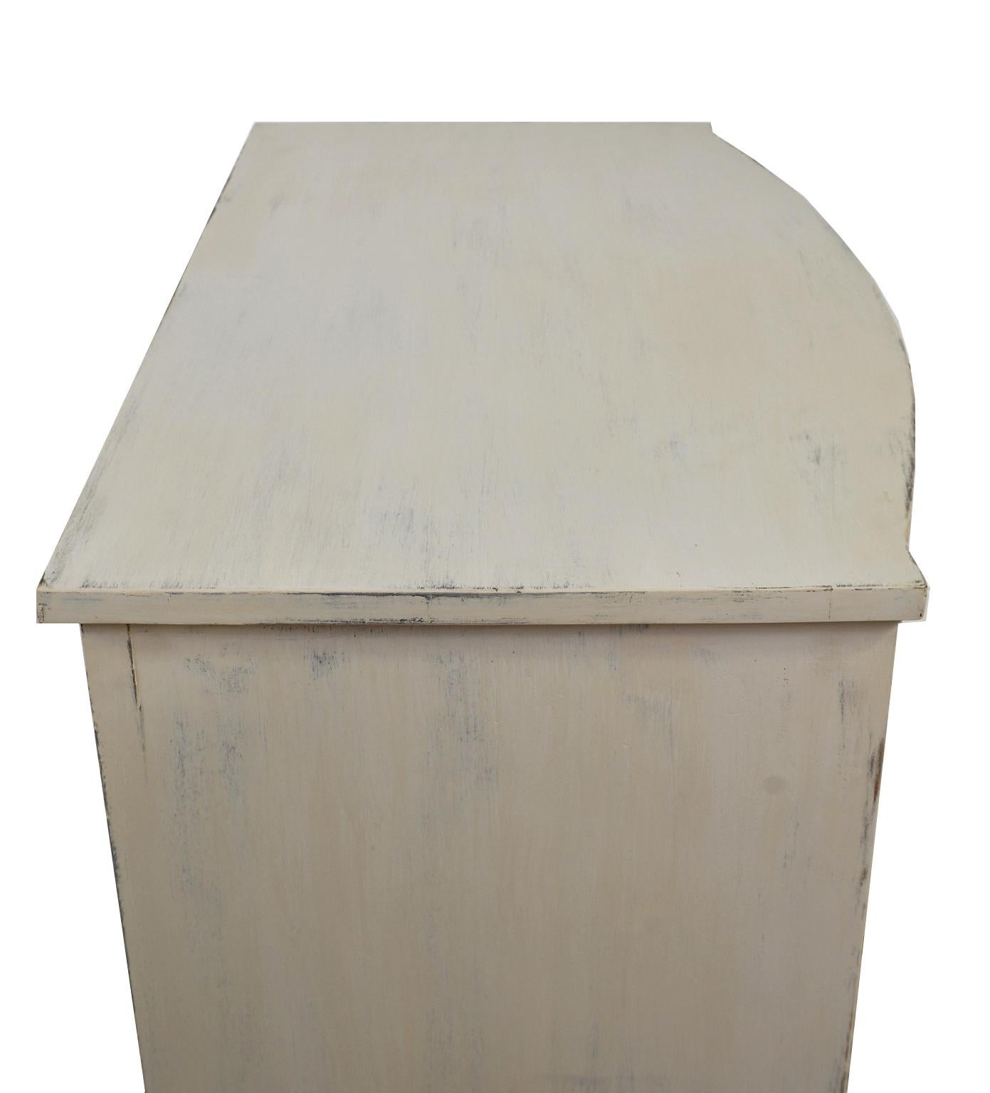 American Hepplewhite Chest of Drawers with Gustavian Grey-White Paint 8