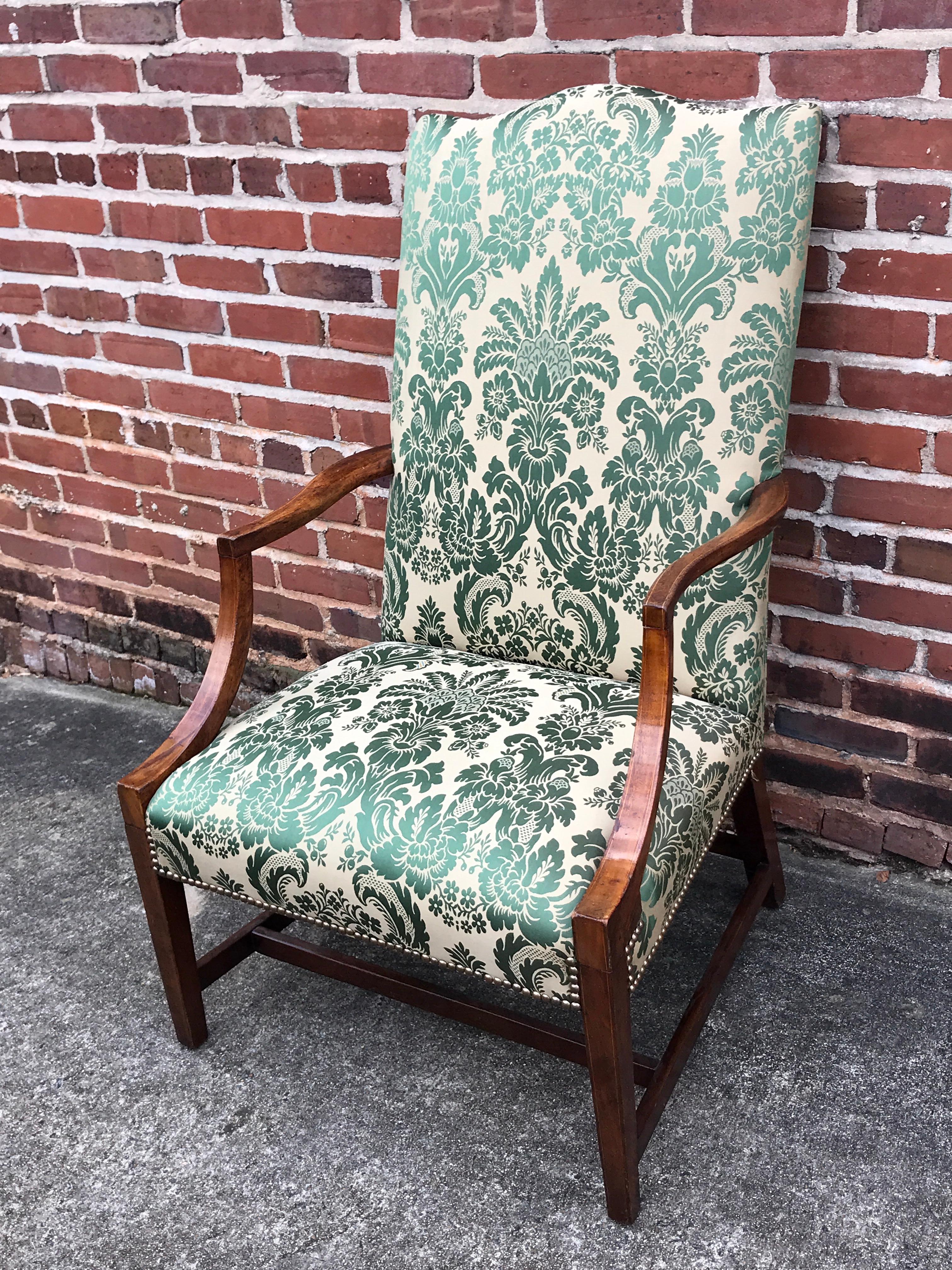 19th Century American Hepplewhite Lolling Chair, MA or NH