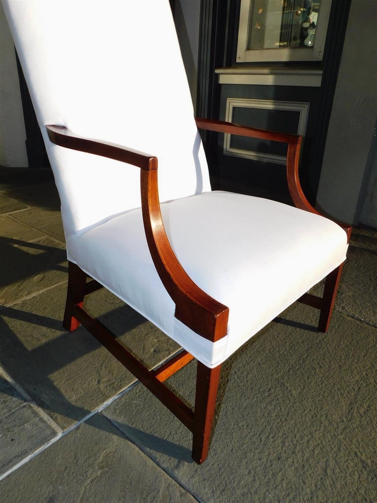 American Hepplewhite Mahogany Inlaid Martha Washington Arm Chair, Circa 1790 For Sale 6