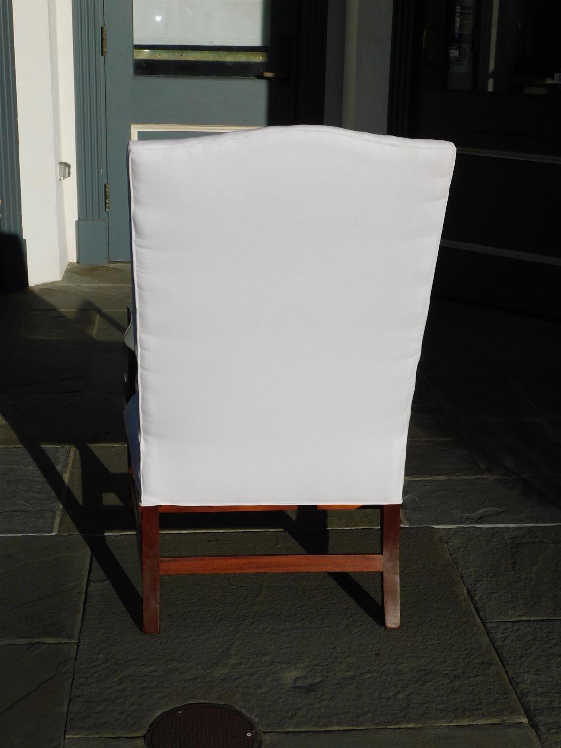 Fauteuil Martha Washington en acajou incrusté Hepplewhite, datant d'environ 1790 en vente 10