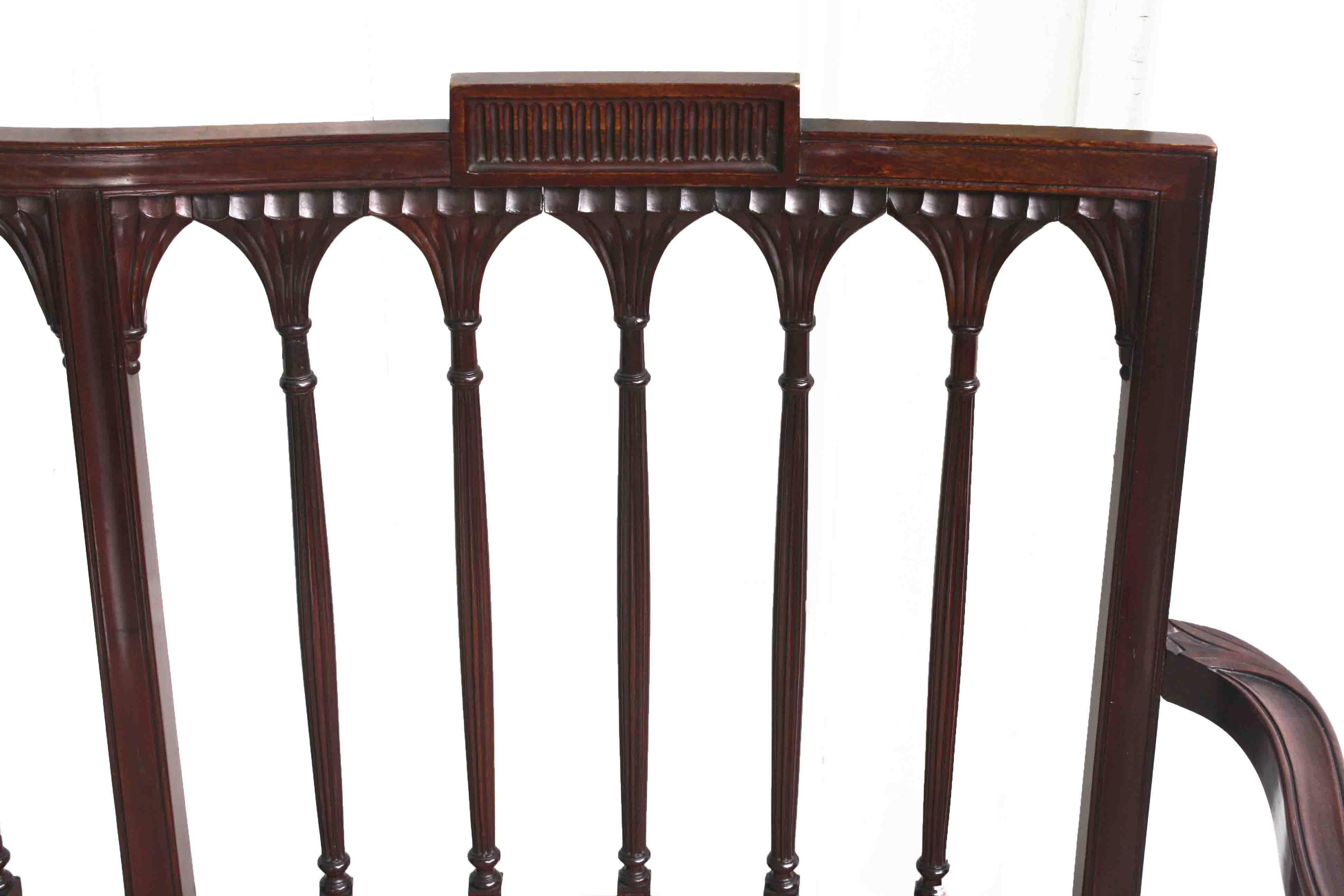American Hepplewhite Revival Bench For Sale 3