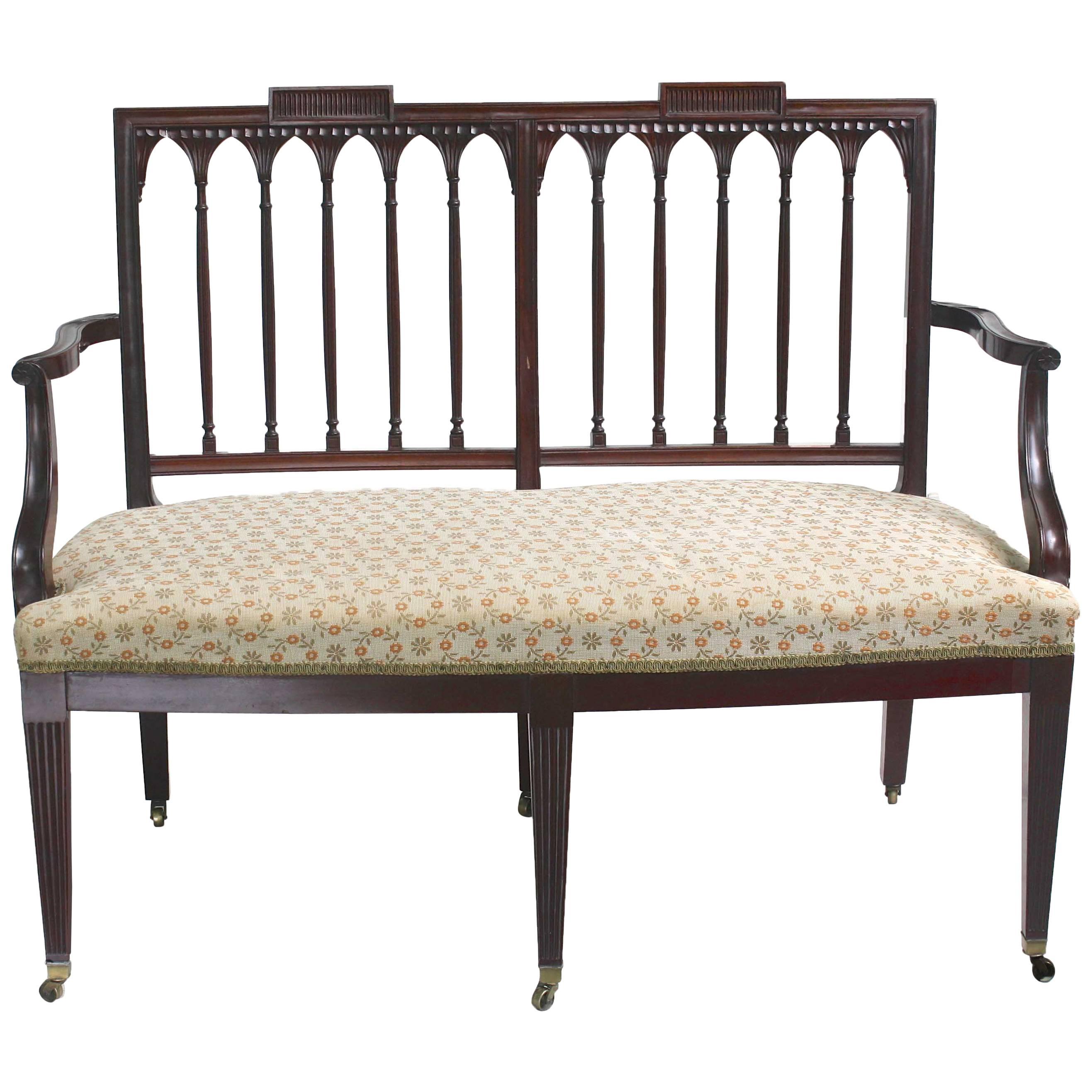 American Hepplewhite Revival Bench For Sale