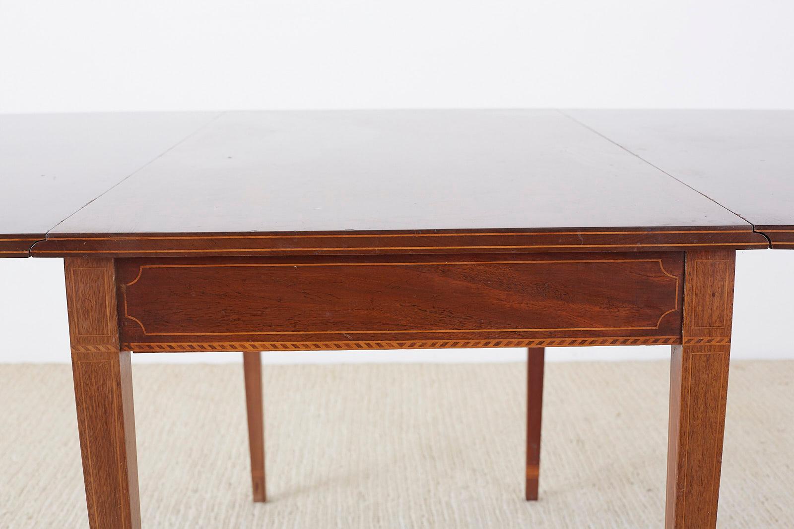 American Hepplewhite Style Mahogany Banquet Dining Table 1