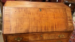 American Hepplewhite Tiger Maple Slant Front Desk, circa 1790