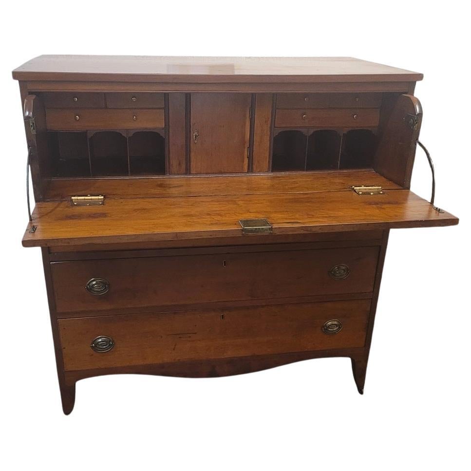 American Hepplewhite Virginian Secretary Chest with Civil War Provenance