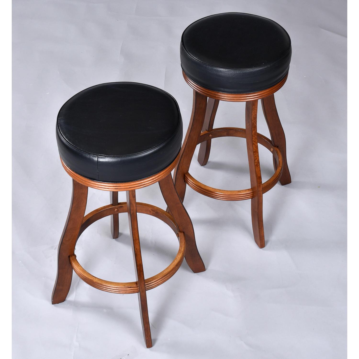 American Heritage Billiard Pub Height Table Set with King View Chairs and Stools 7