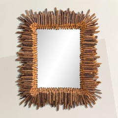 American Hickory Branch Framed Mirror